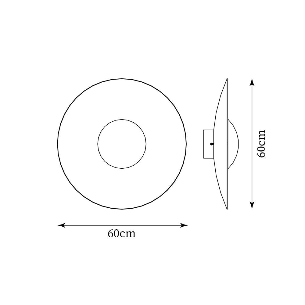 Runde LED-Wandleuchte Eclipse Metall Deckenleuchte Moderne minimalistische Beleuchtung Wohnzimmer Schlafzimmer | Sansoti