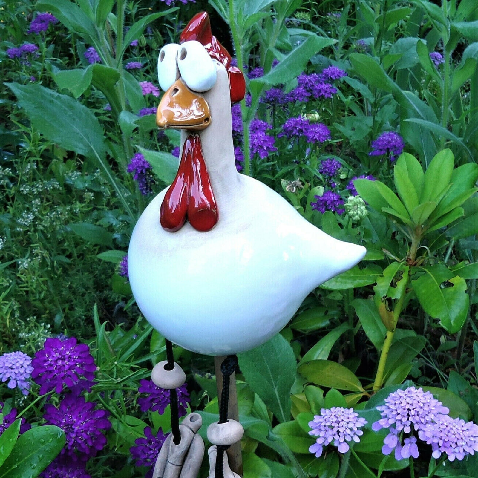 Statue de poules en résine pour jardin, terrasse et balcon – ensemble de décoration de jardin décorative | Restfield