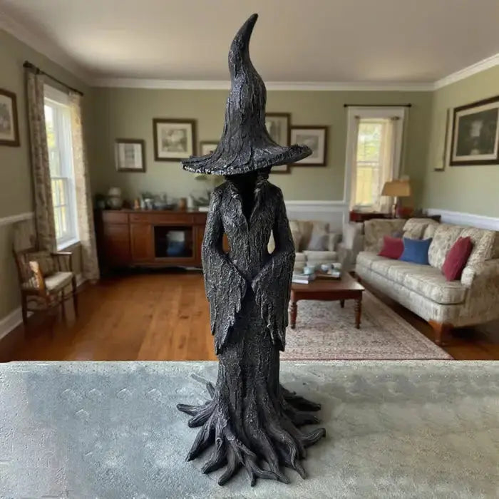 Handgemaakte Heksen Tuinfiguur 26cm Bescherming Natuurlijke Energie Weerbestendig Hars Sfeervol Exterieur Interieur Mystic Guardian | Sansoti