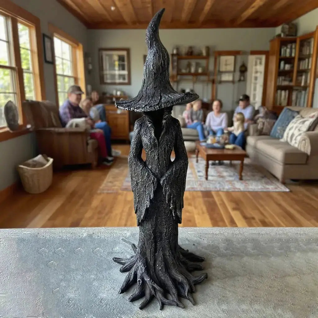 Handgemaakte Heksen Tuinfiguur 26cm Bescherming Natuurlijke Energie Weerbestendig Hars Sfeervol Exterieur Interieur Mystic Guardian | Sansoti