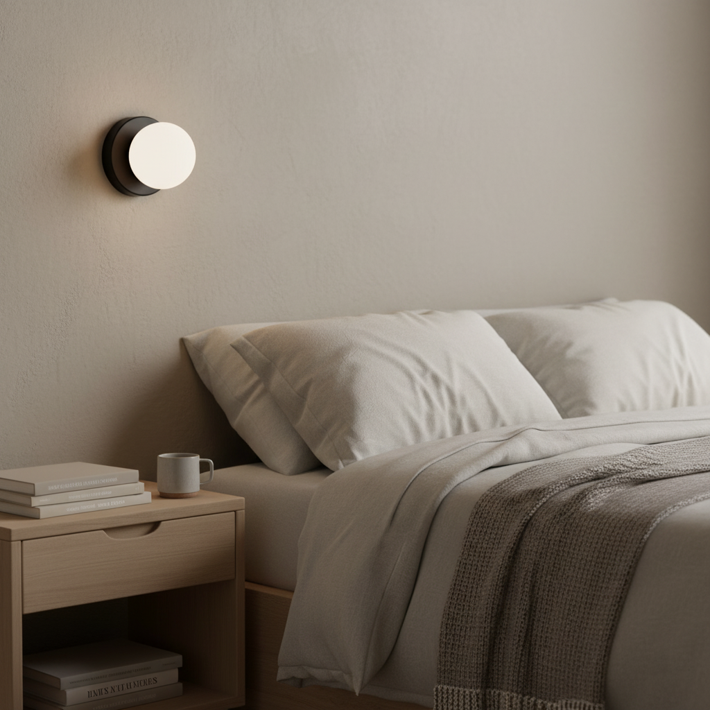 Wandlamp Glas Rond Nordisch Minimalistisch G9 LED Zwart Wit Groen Slaapkamer | Sansoti