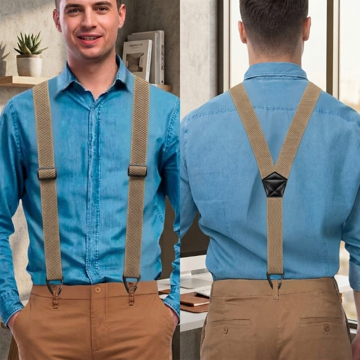 Herenbretels met Haakclips – Verstelbaar X-Back en Y-Vorm voor Perfecte Pasvorm | Sansoti