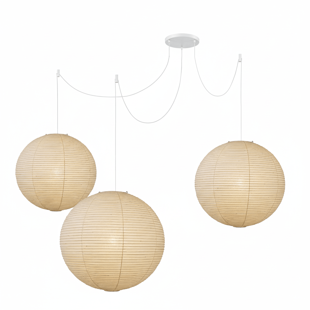 Japanse Mulberry Paper Hanglamp — Handgemaakte Washi Lampenkap Bol Sfeerverlichting | Sansoti