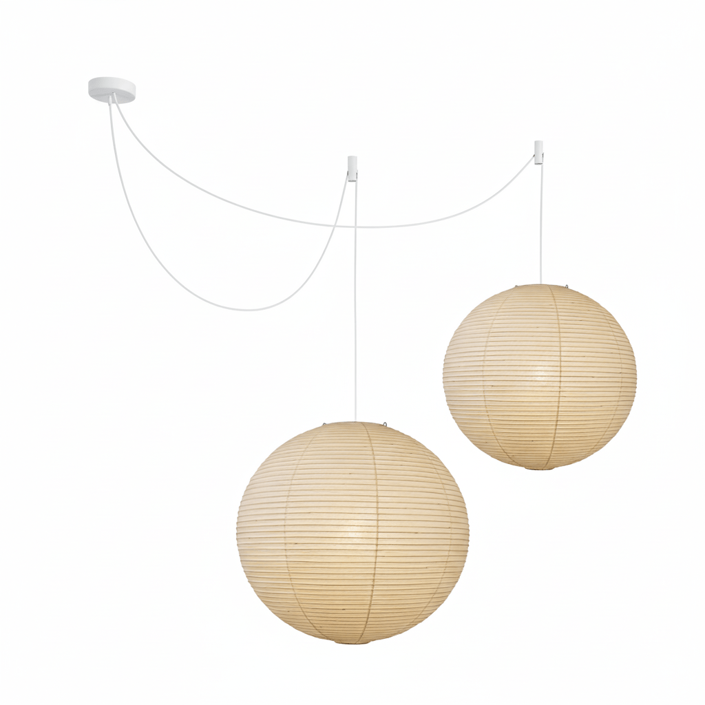 Japanse Mulberry Paper Hanglamp — Handgemaakte Washi Lampenkap Bol Sfeerverlichting | Sansoti