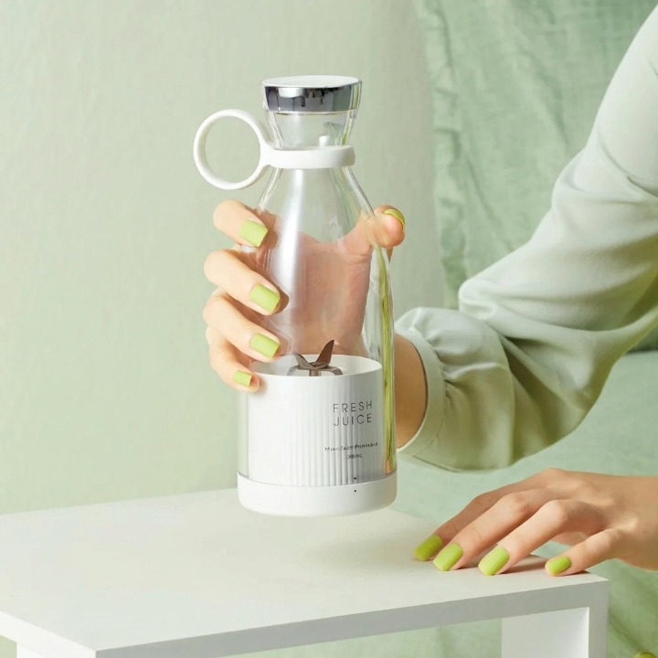 Draagbare Blender Fles PCTG BPA-vrij 420ml 23cm 20W Smoothie Mixer USB Oplaadbaar Edelstaal Messen Sportfles Gym Kantoor | Sansoti