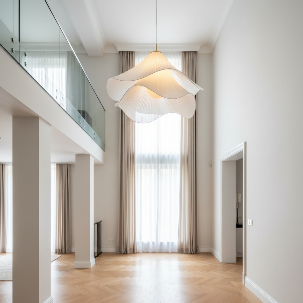 Hanglamp Japandi Stof Rond Scandinavisch Design E27 40-80cm Warm Licht | Sansoti