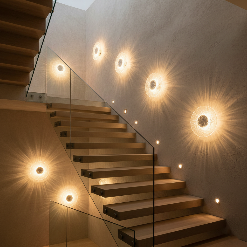 Wandleuchte Travertin Acryl Rund LED Minimalistisch Japandi Ø30 Schlafzimmer Flur | Restfield