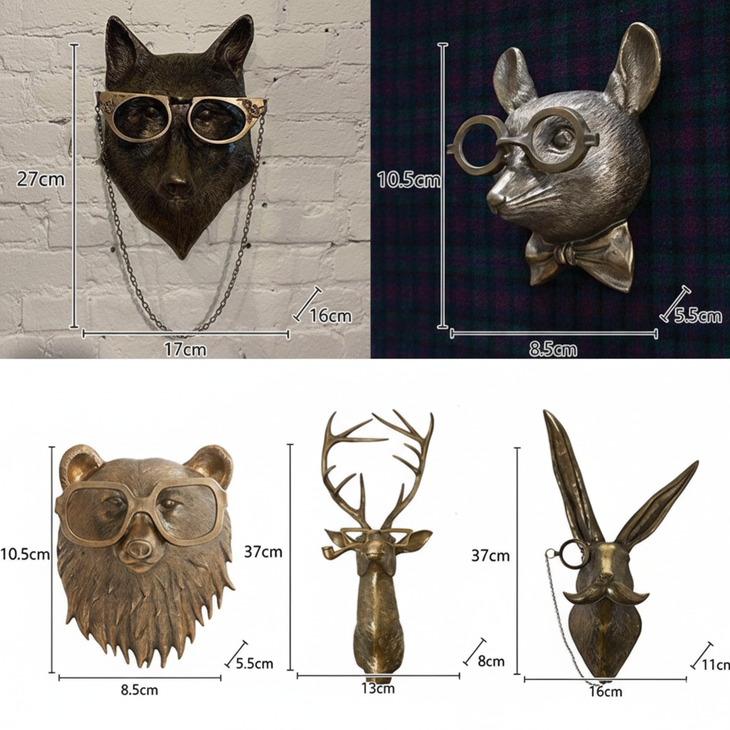 Dekoratives Hirschgeweih zur Wandmontage – Wanddekoration im Tierdesign für Wohnzimmer und Flur | Sansoti