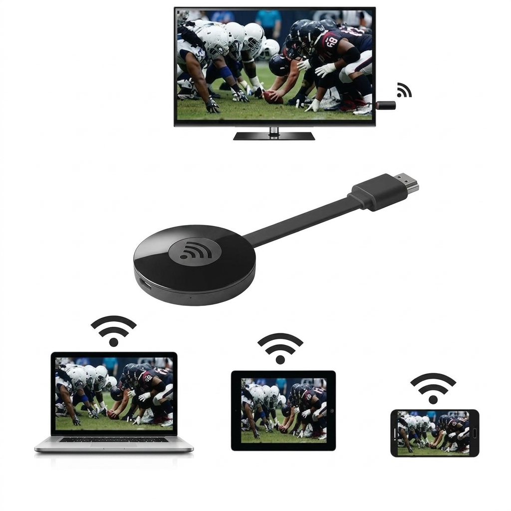 Draadloze HDMI Streamadapter 1080p voor Smartphone Tablet TV Schermspiegeling zonder Kabel | Sansoti