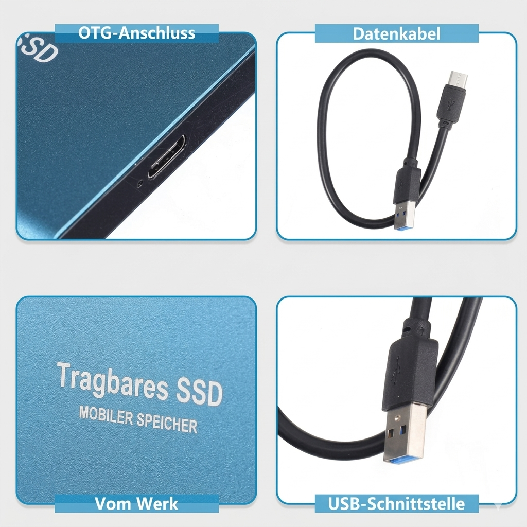 Externe SSD 2TB Ultrasnelle Gegevensopslag Compacte Harde Schijf voor PC Laptop Fotografie | Sansoti