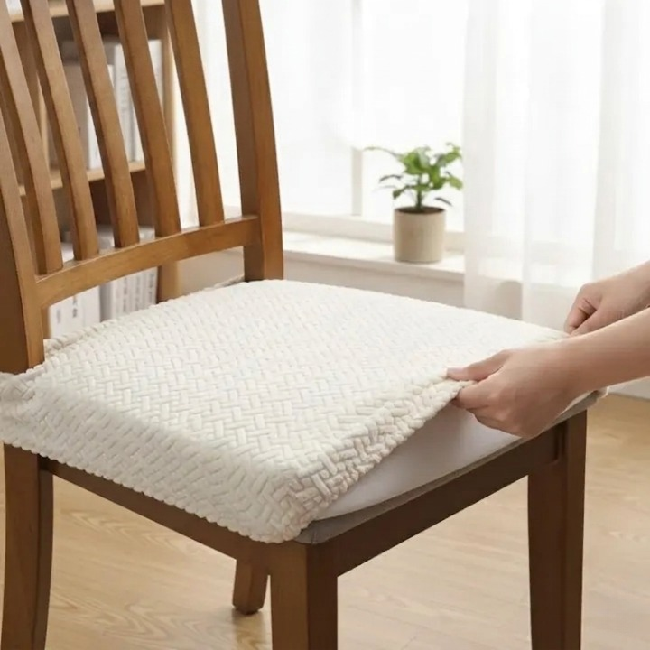 Elastische Stoelhoezen Set van 4 – Waterdicht, Vlekbestendig, Machinewasbaar | Sansoti