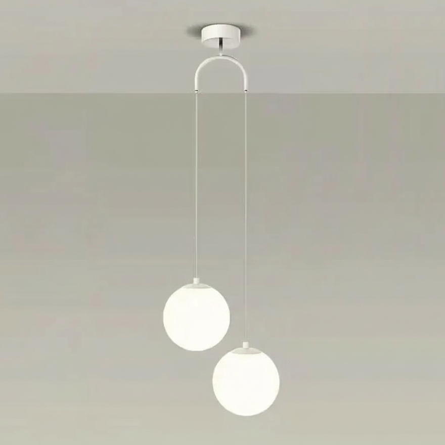 Glazen LED Hanglamp met Verstelbare Kabel – 1 of 2 Lichtpunten – Minimalistisch Design voor Eetkamer | Sansoti