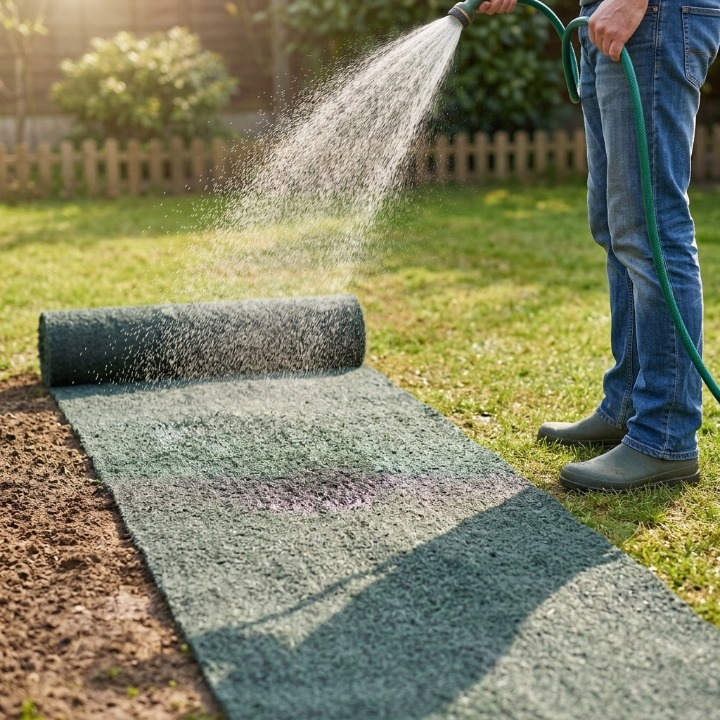 Grasmat Biologisch Afbreekbaar 300x20cm Gazon Kale Plekken Herstel Tuin Graszaad Mat Inzaaien Duurzaam 2 Stuks | Sansoti