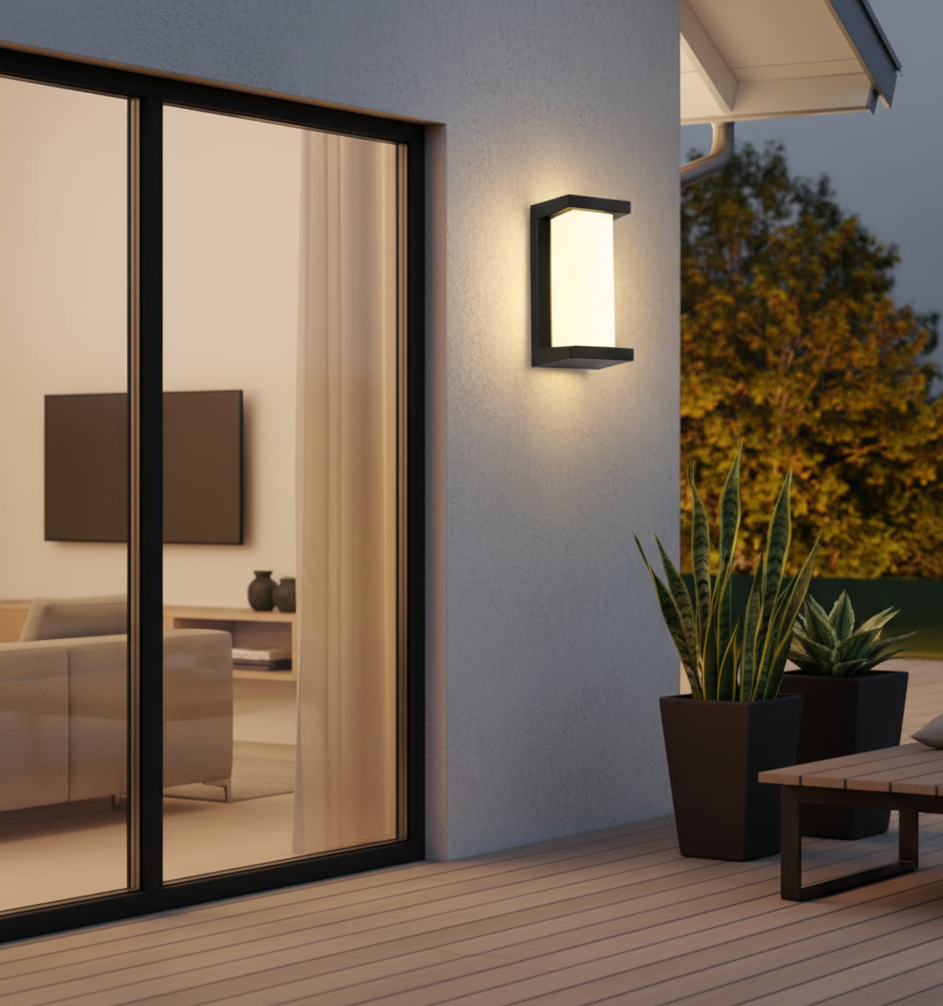 Buitenwandlamp met Bewegingssensor 12,5x26cm Warmwit LED Weerbestendig IP65 Zwart voor Tuin en Terras | Sansoti