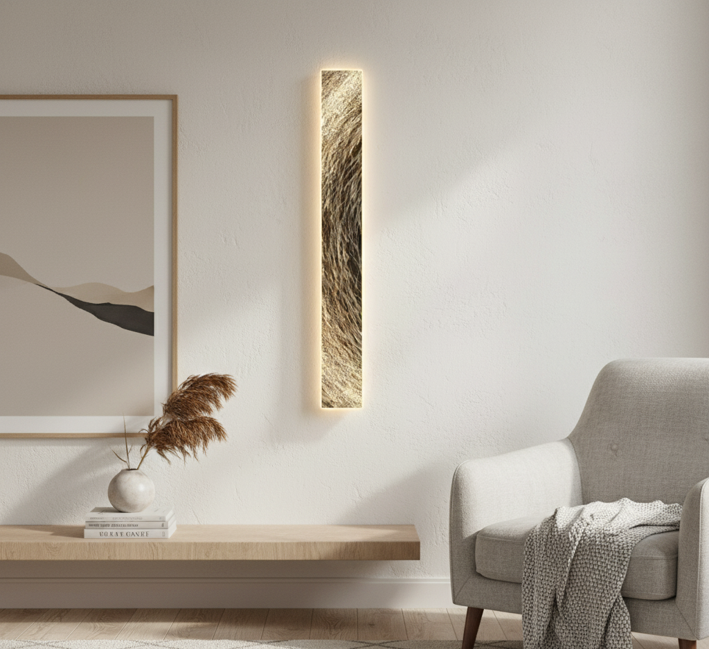 Applique murale LED en aluminium à lumière chaude pour salon, chambre et couloir, décoration intérieure moderne et éclairage d’ambiance | Sansoti