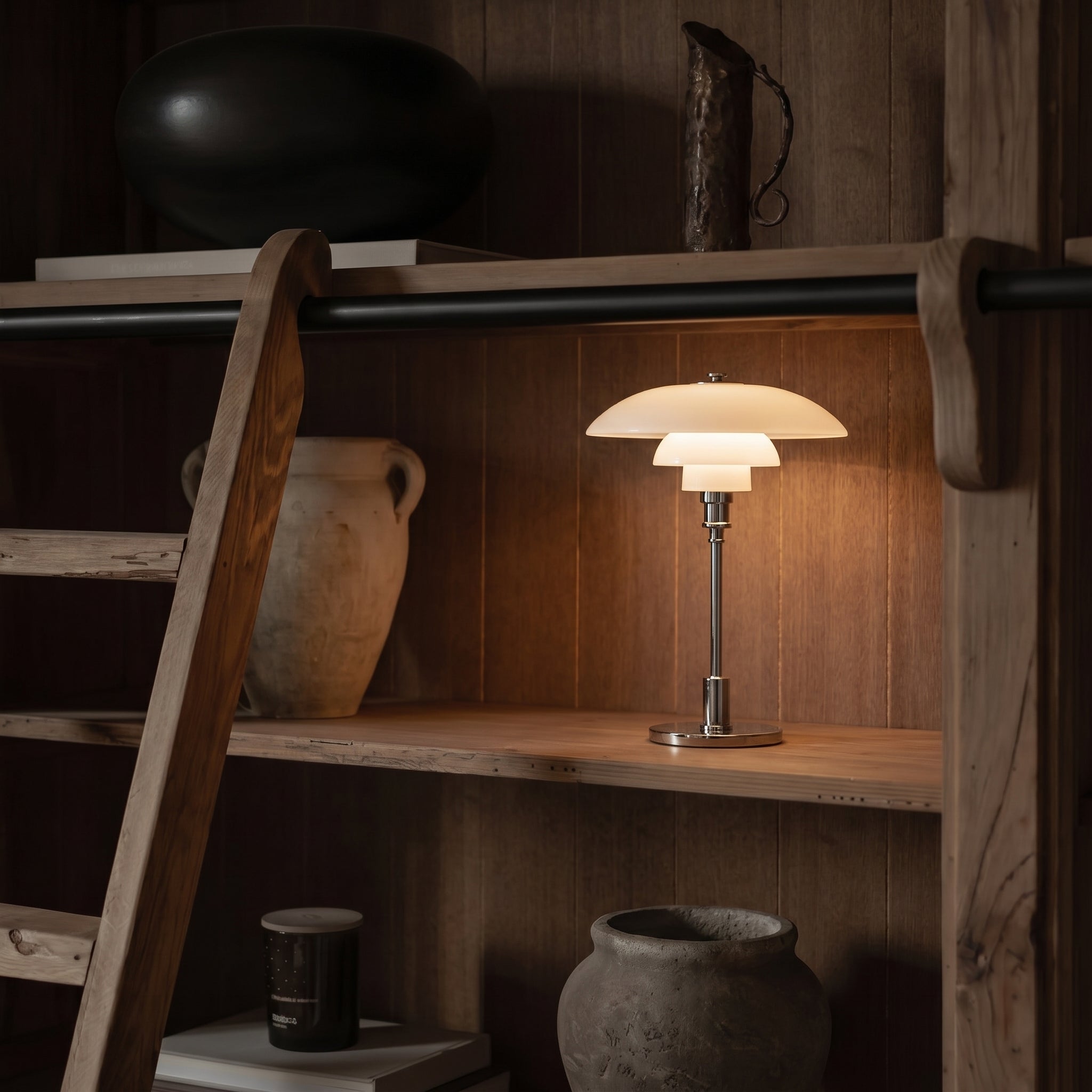 Tafellamp met Drie Glazen Kappen Dimbaar E27 LED Verlichting Leeslamp Nachtkastje Slaapkamer Scandinavisch | Sansoti