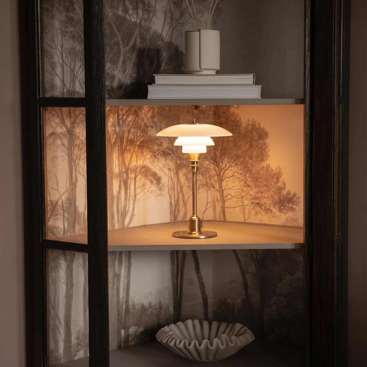 Tafellamp met Drie Glazen Kappen Dimbaar E27 LED Verlichting Leeslamp Nachtkastje Slaapkamer Scandinavisch | Sansoti