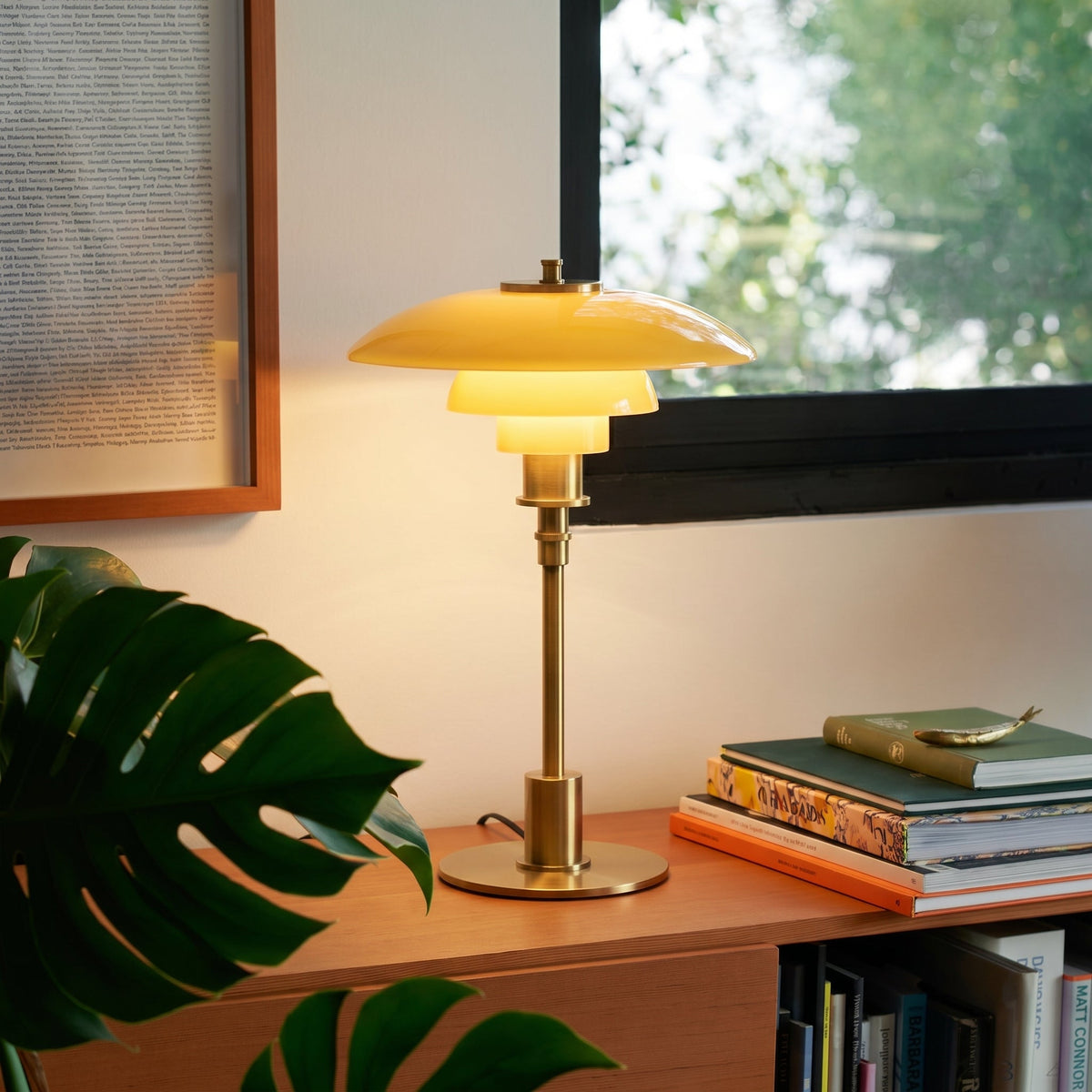 Tafellamp met Drie Glazen Kappen Dimbaar E27 LED Verlichting Leeslamp Nachtkastje Slaapkamer Scandinavisch | Sansoti