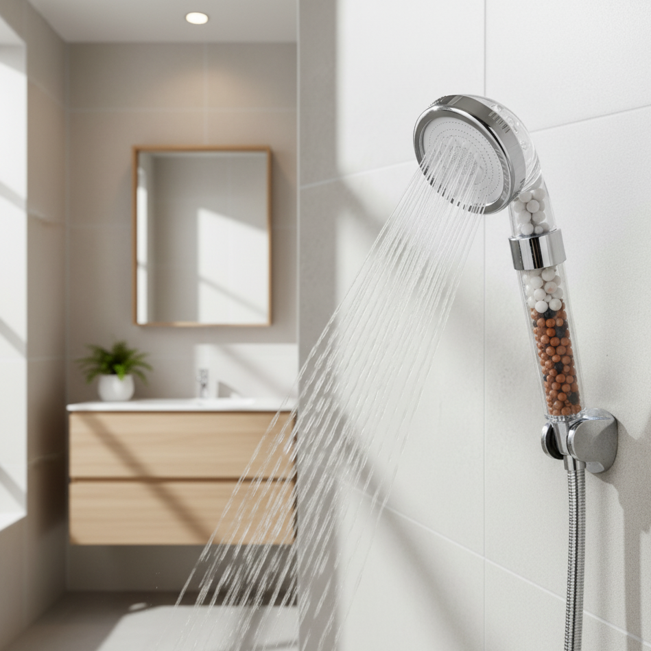 Handdouche met Ionenfilter 3 Standen Rainfall Jetting Massage ABS Waterbesparing Verhoogde Druk Badkamer | Sansoti
