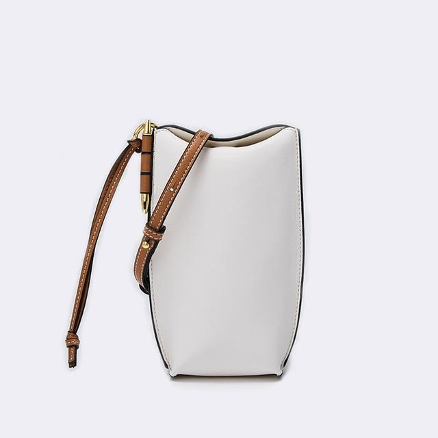 Compacte Leren Telefoontas met Schouderband Crossbody Telefoontasje Dames Pasjeshouder Portemonnee Handsfree | Sansoti