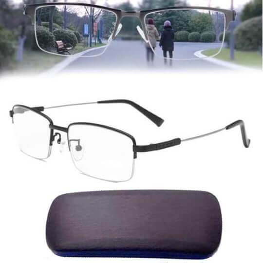 Progressive multifokale Lesebrille mit automatischem Sichtfeld und Blaulichtfilter zum Lesen, Arbeiten und für Bildschirmarbeit | Sansoti