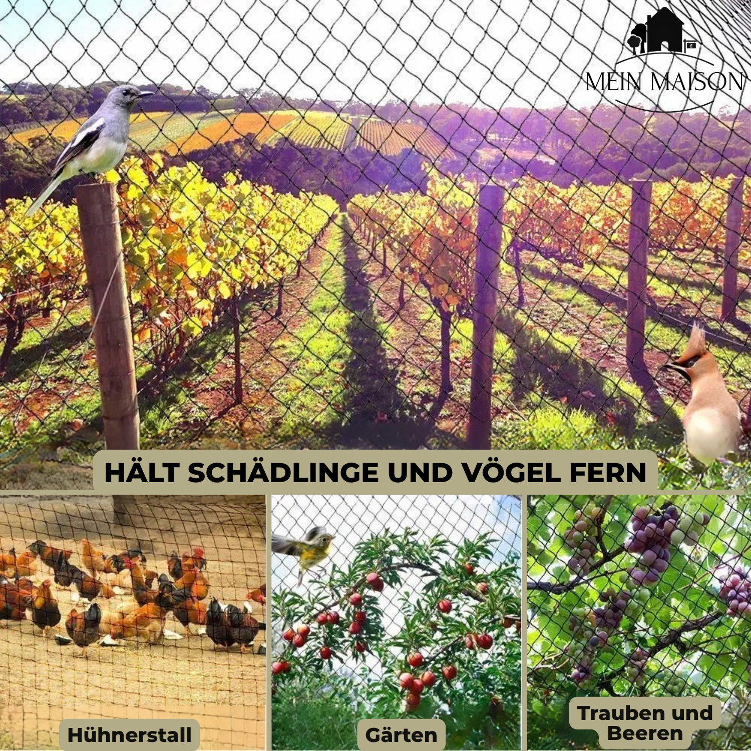 Tuinbeschermingsnet UV-Bestendig – Fijnmazig Insectengaas voor Planten, Struiken en Bomen – Plantenbescherming tegen Vogels en Ongedierte | Sansoti
