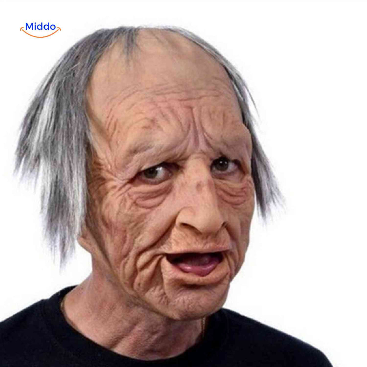 Realistic Latex Mask Older Man Woman Alien Halloween Cosplay Breathable Elastic Costume Party Costume | Sansoti