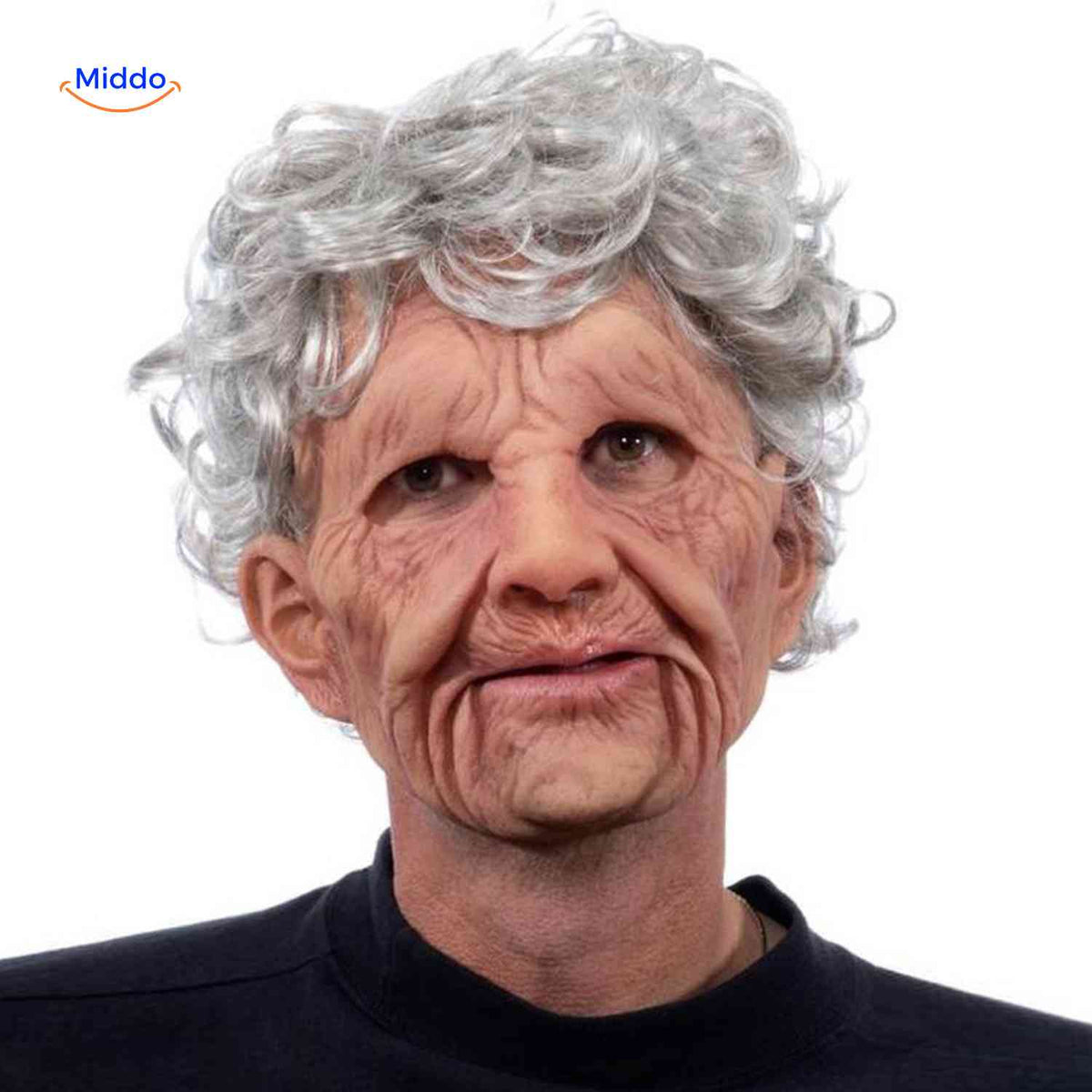 Realistic Latex Mask Older Man Woman Alien Halloween Cosplay Breathable Elastic Costume Party Costume | Sansoti
