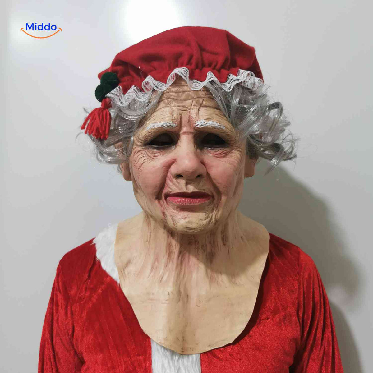 Realistic Latex Mask Older Man Woman Alien Halloween Cosplay Breathable Elastic Costume Party Costume | Sansoti