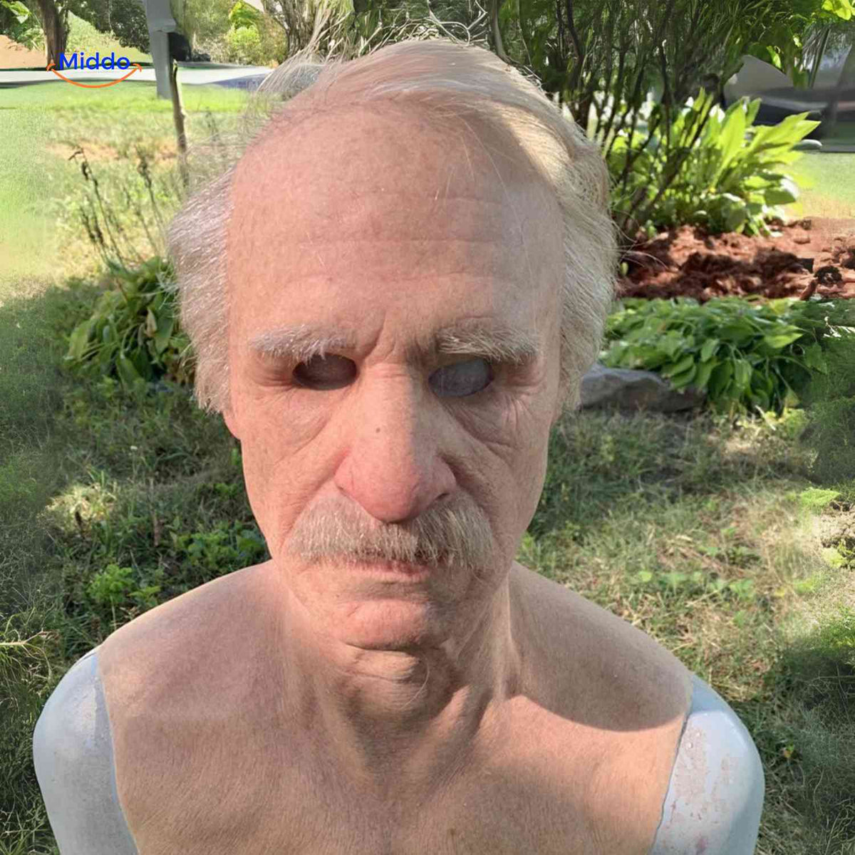 Realistic Latex Mask Older Man Woman Alien Halloween Cosplay Breathable Elastic Costume Party Costume | Sansoti