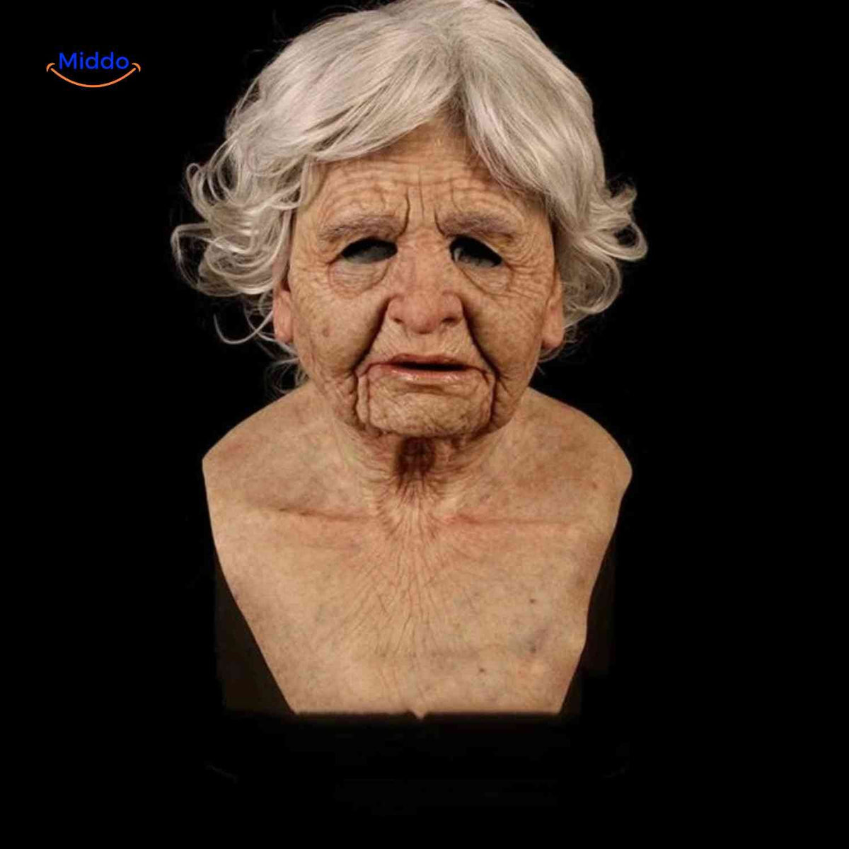 Realistic Latex Mask Older Man Woman Alien Halloween Cosplay Breathable Elastic Costume Party Costume | Sansoti