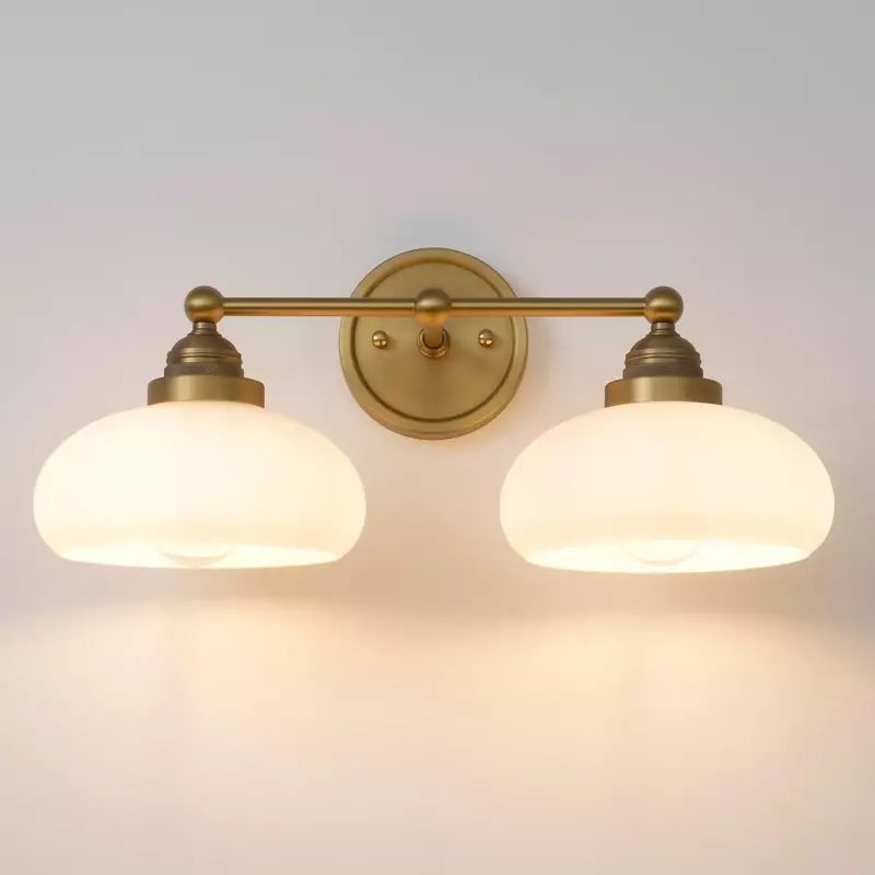 Vintage Wandlamp Melkwit Glas Industriële Stijl Verlichting Slaapkamer Gang | Sansoti