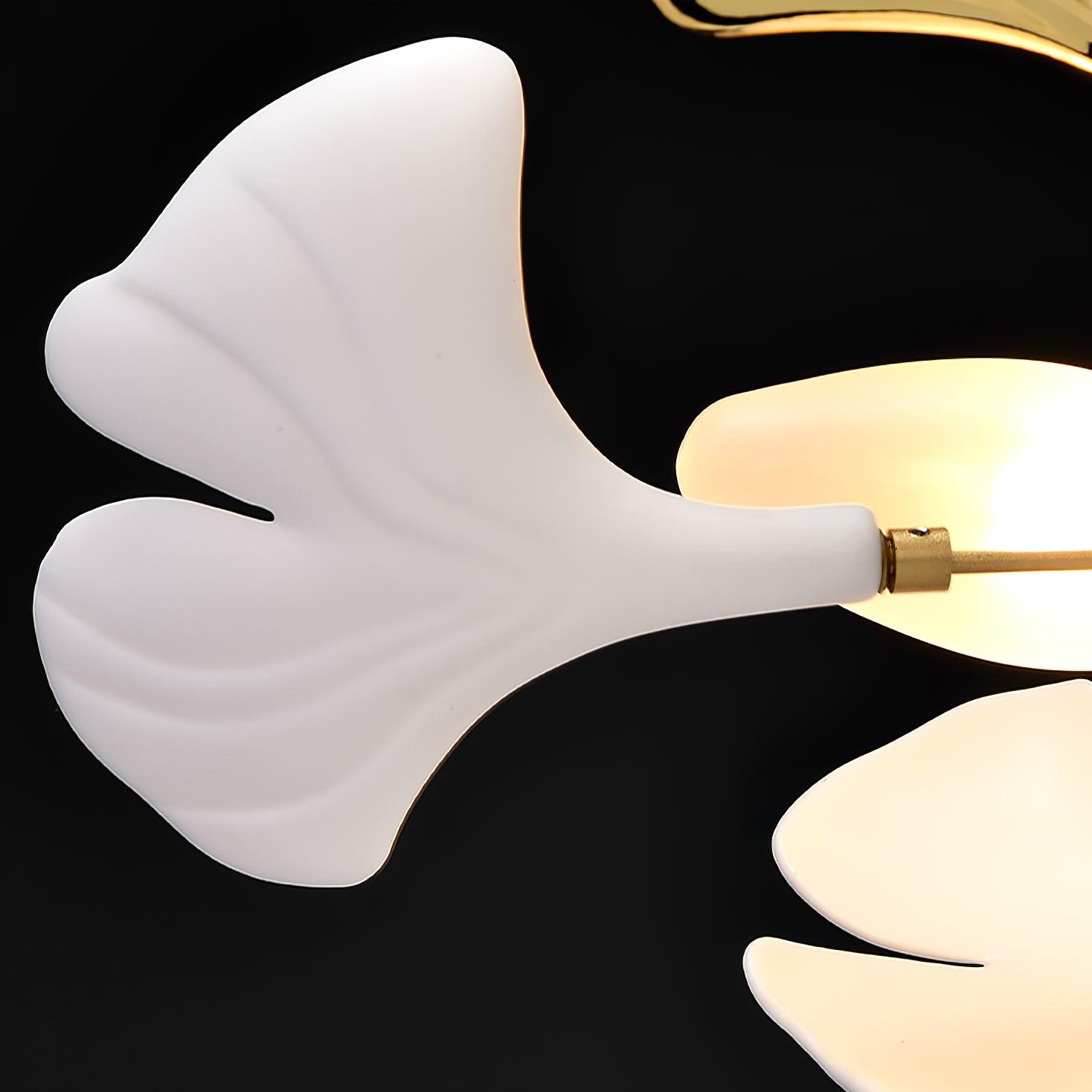Lustre Gingko porcelaine LED blanc suspension salle à manger design moderne réglable éclairage plafonnier | Restfield