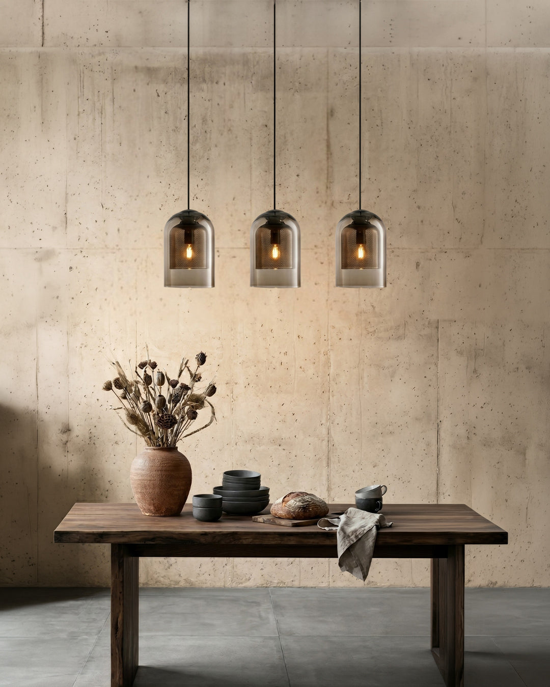 Glazen Hanglamp Ginza met Gebogen Vorm en Zachte Sfeerverlichting Warm Wit – E27 Fitting Inclusief Dimbare Compatibiliteit | Sansoti