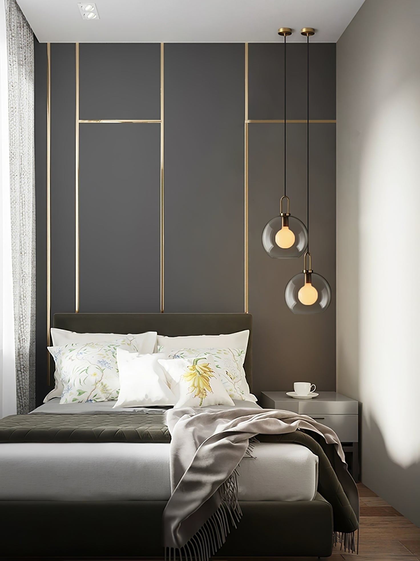 Glazen Hanglamp met Koperen Afwerking – Capsule & Sphere Vormen | Sansoti
