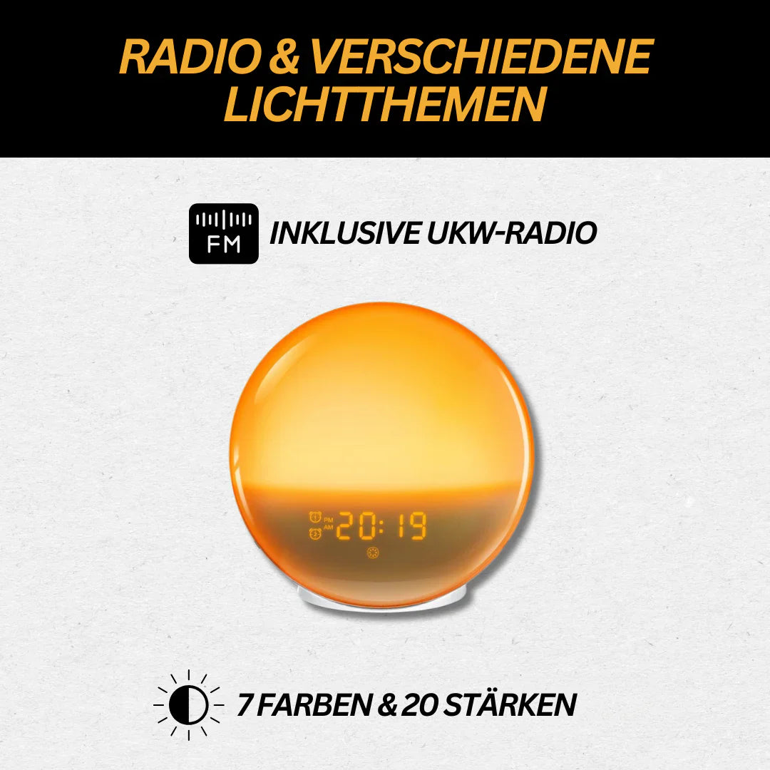 Lichtwecker mit Naturgeräuschen & Sonnenaufgang – Sanft aufwachen mit Licht und Ton | Restfield