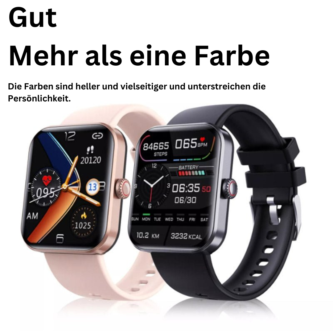 Slimme Smartwatch met Niet-Invasieve Bloedglucosemeting – Gezondheidstracker voor Hartslagmeting, Bloeddruk en Zuurstofniveau | Sansoti