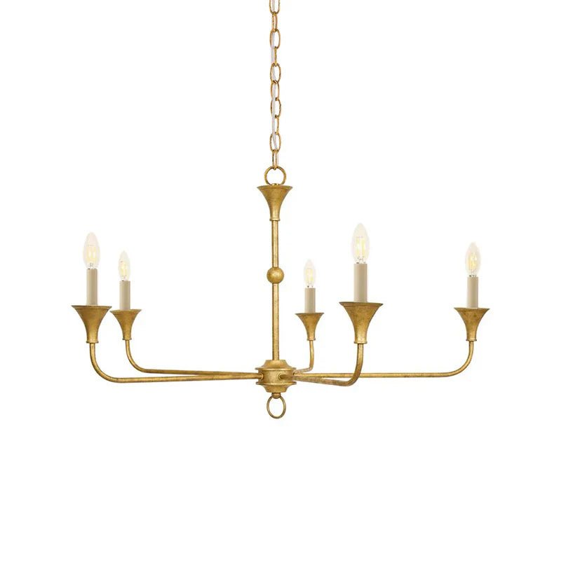 Lampe Bougie Lustre Laiton Métal Or Noir Blanc Nickel Salon Salle à Manger 5 6 Bras Suspension Vintage Lustre Bougies | Restfield