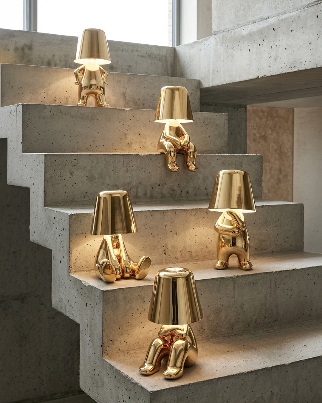 Metalen Tafellamp Sculptuur Figuur Sfeerlicht Touch Dimbaar LED Nachtlampje Goud Zilver Modern Design Decoratief | Sansoti