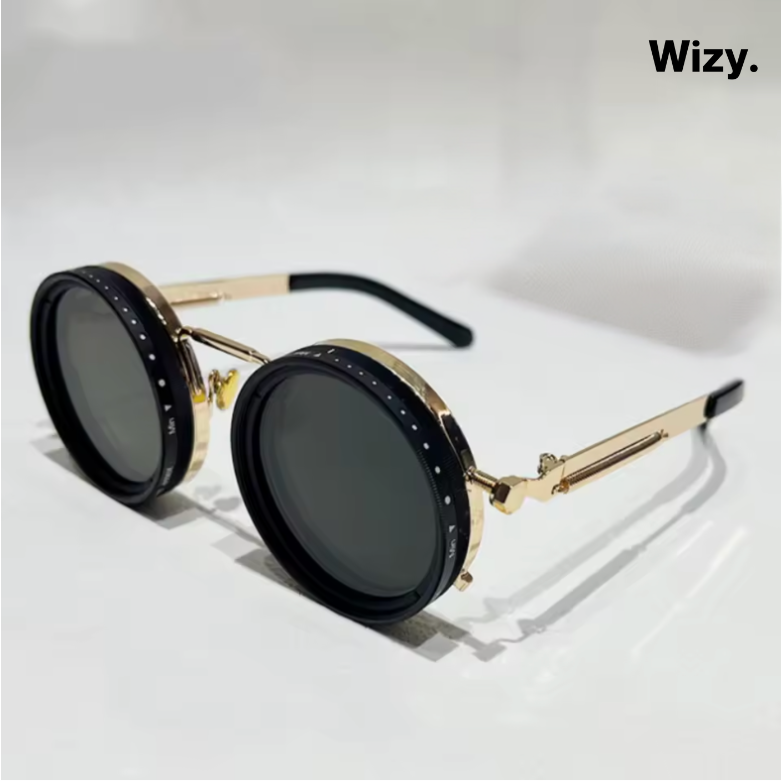 Zonnebril met Donkere Glazen UV400 Bescherming Zwart Retro Goud Zilver Fashion | Sansoti