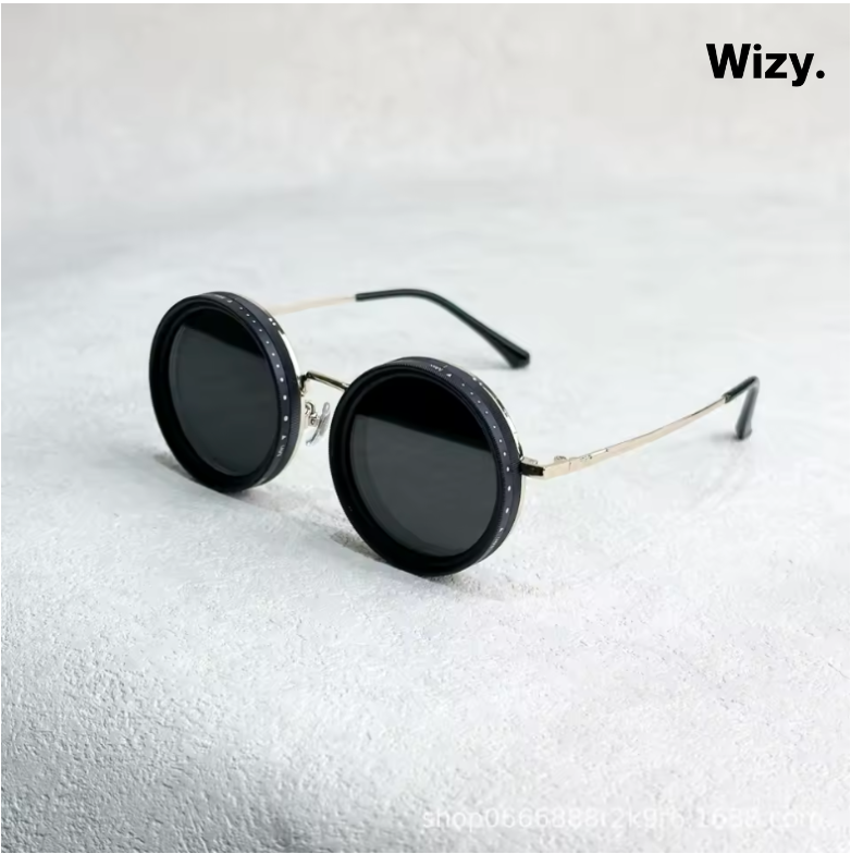 Zonnebril met Donkere Glazen UV400 Bescherming Zwart Retro Goud Zilver Fashion | Sansoti