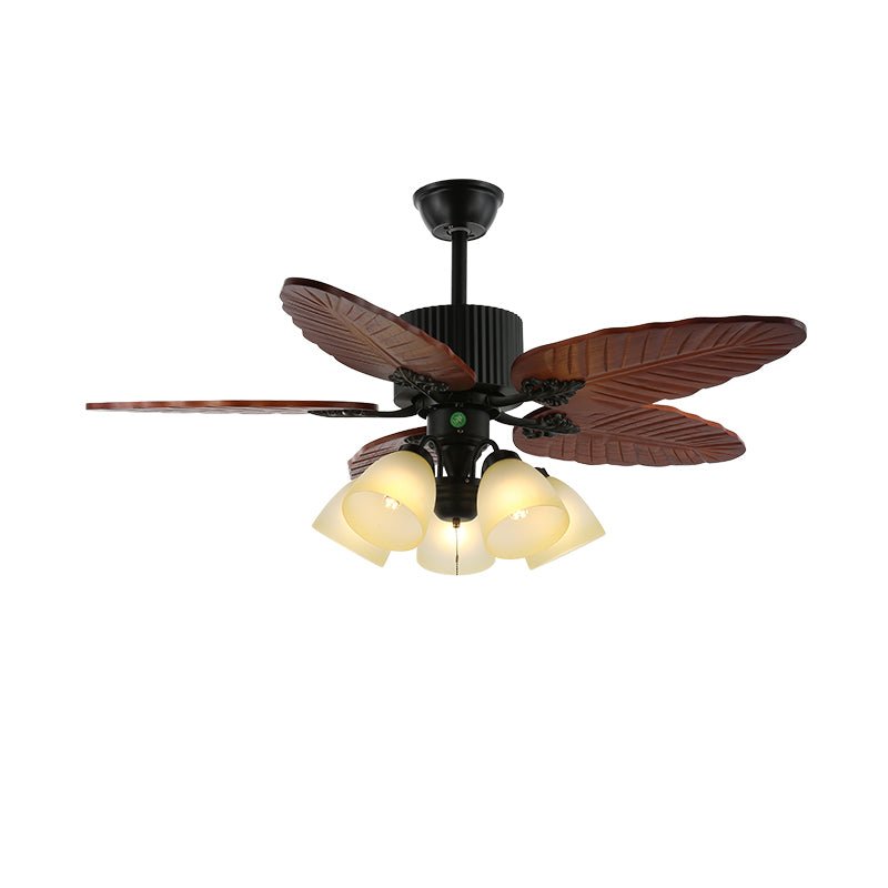 Plafondventilator met Houten Bladen en Verlichting – Modern Design met 6 Snelheden | Sansoti