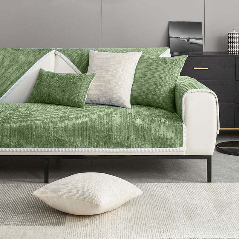 Chenille Sofa Cover Water-Repellent Anti-Slip for Sofa Armchair Corner Sofa Furniture Protection Washable Stretch | Sansoti