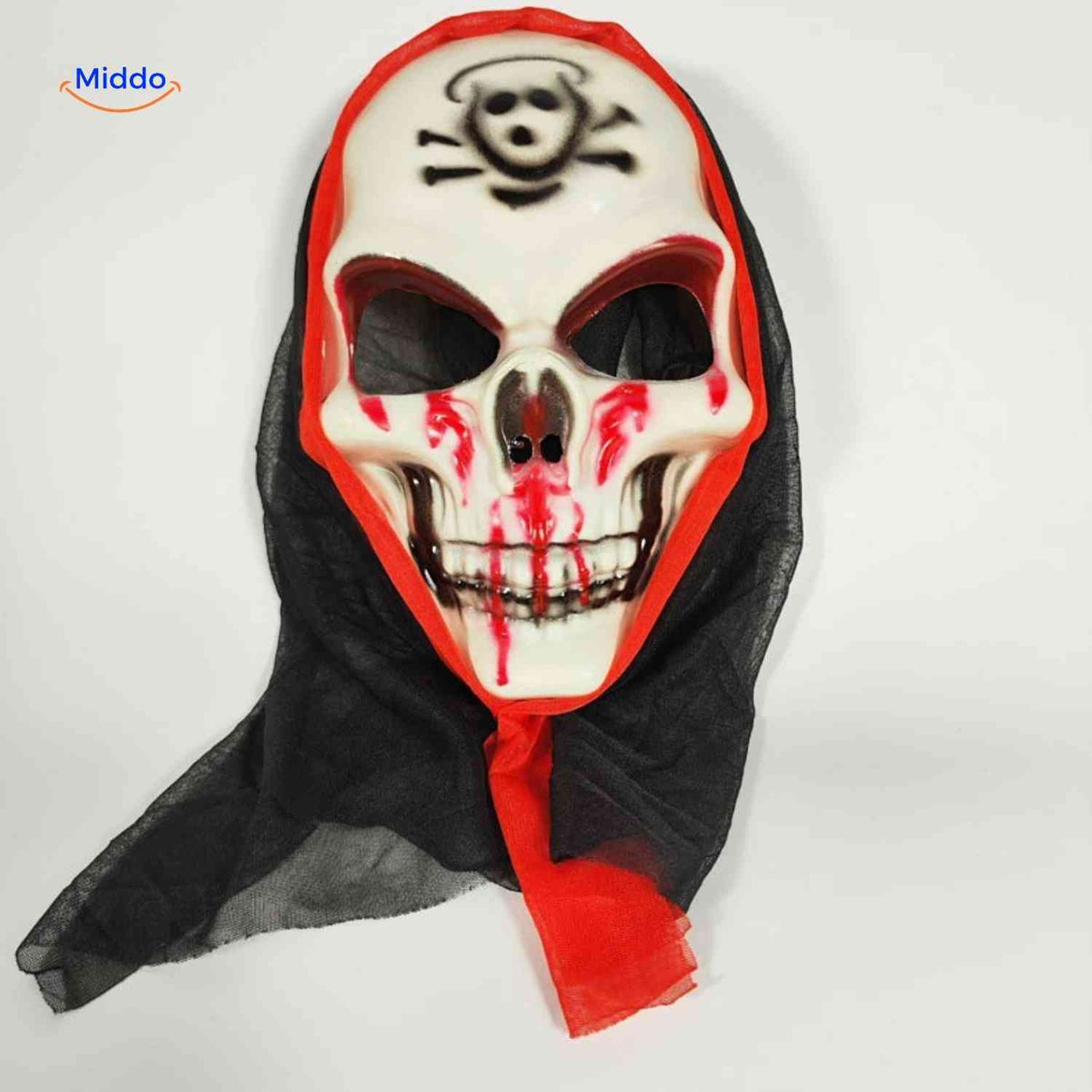 Halloween Grim Reaper Costume Set with Cape, Mask, Gloves, and Scythe for Horror Parties and Cosplay | Sansoti