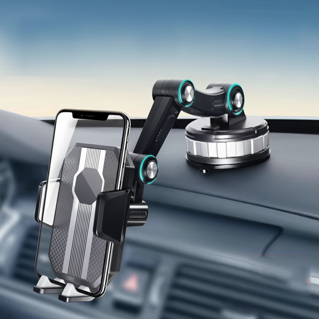 Universele Telefoonhouder voor in de Auto - Verstelbaar 360° Draaibaar Dashboard & Voorruit Mount | Sansoti