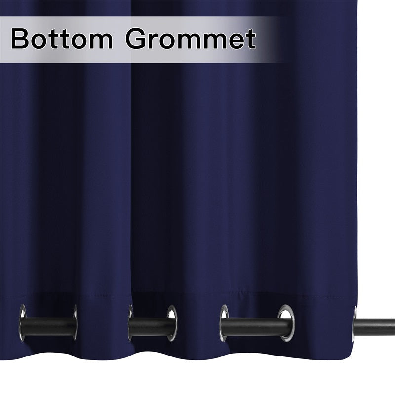 Waterdicht Buitengordijn Zware Stof Windbestendig UV-bescherming Privacy 1 Paneel Taupe Grijs Navy | Sansoti