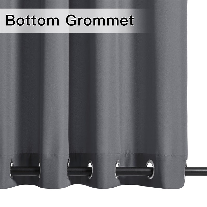 Waterdicht Buitengordijn Zware Stof Windbestendig UV-bescherming Privacy 1 Paneel Taupe Grijs Navy | Sansoti