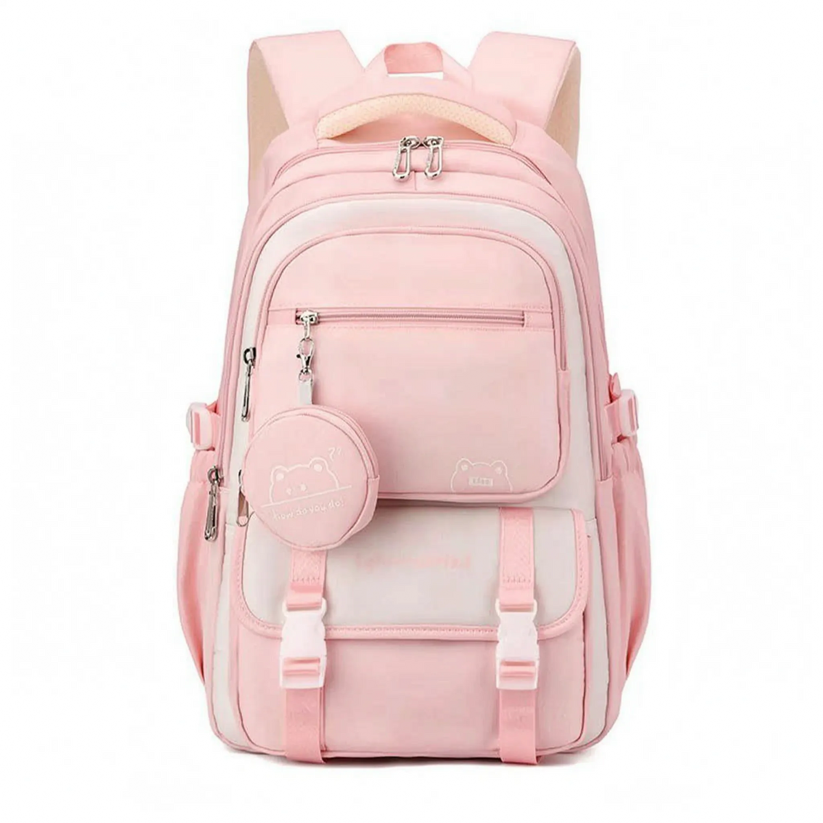 Multi-Compartment School Backpack Oxford Polyester 47x32x20cm Adjustable Chest Strap Luggage Strap Large Capacity | Sansoti