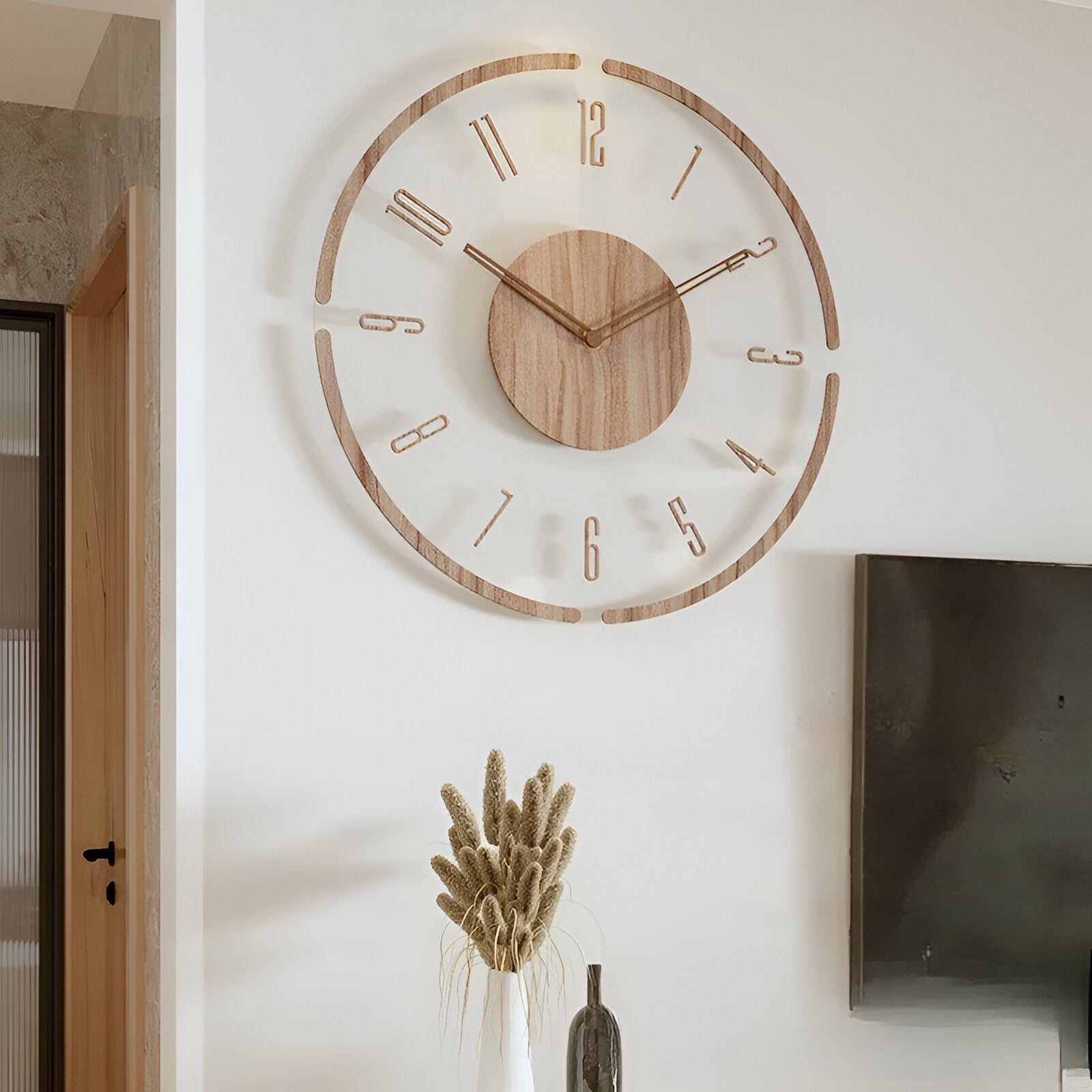 Restfield | Horloge murale moderne en bois avec mécanisme silencieux