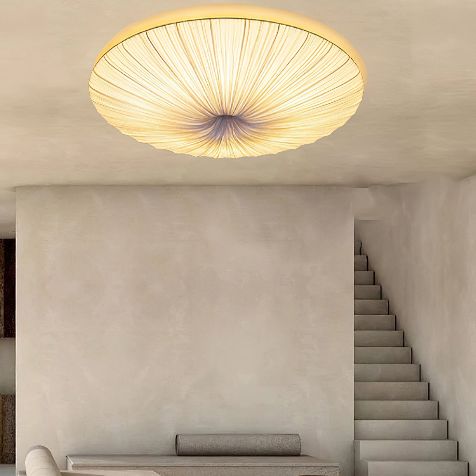 Tassel Plafondlamp Kwastjesdetail Beige Stof IJzer Warm Diffuus Licht Moderne Flush Mount Eetkamer Slaapkamer Entree | Sansoti